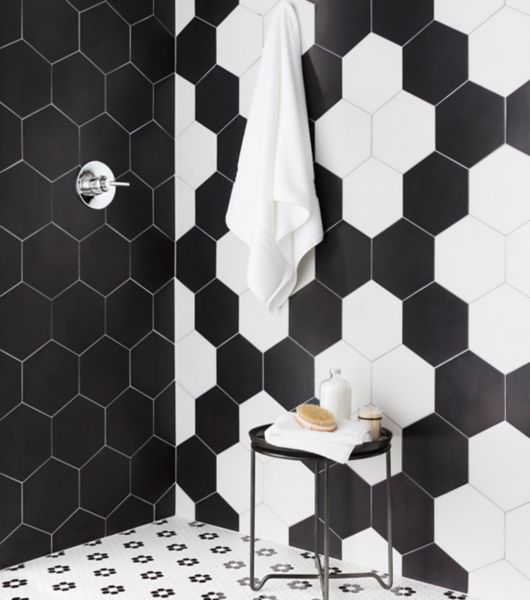 Porcelain Floor Tile The, Black And White Striped Floor Tiles