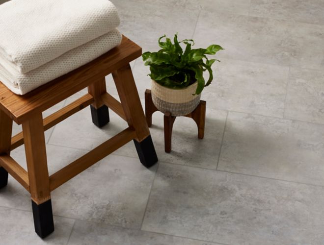 Trecento Mountains Gray™ Beveled Luxury Vinyl Floor Tile