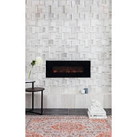 Thumbnail image of Sculptural limestone fireplace.
