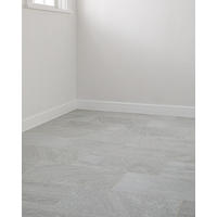 Thumbnail image of Floor tile in soft silvery-grey and cream tones laid out in staggered pattern. 