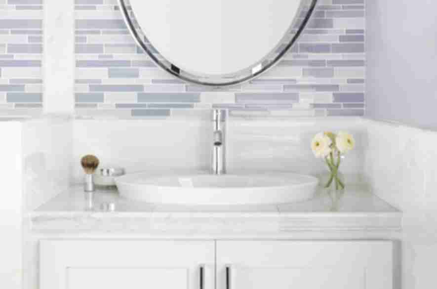 Backsplash Tile Designs Trends Ideas For 2021 The - Bathroom Vanity Glass Tile Backsplash