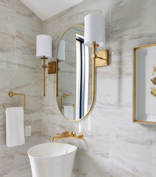 Gold Shower Tile Trim Design Ideas