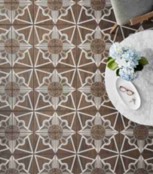 Ceramic Floor Tile The, Brown And White Patterned Floor Tiles