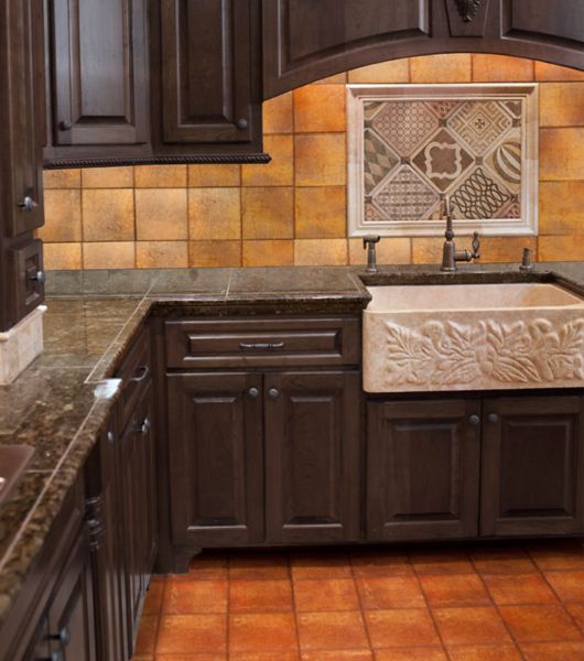 Gorgeous Ceramic Tile Kitchen Floor Design Ideas