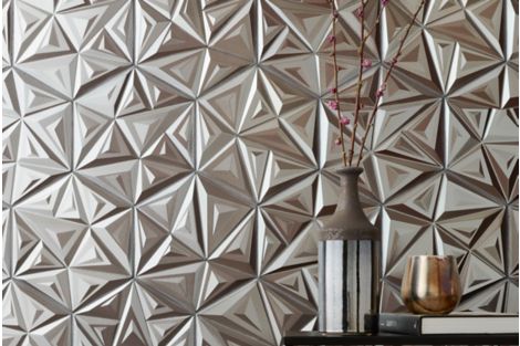 porcelain wall tile silver hex