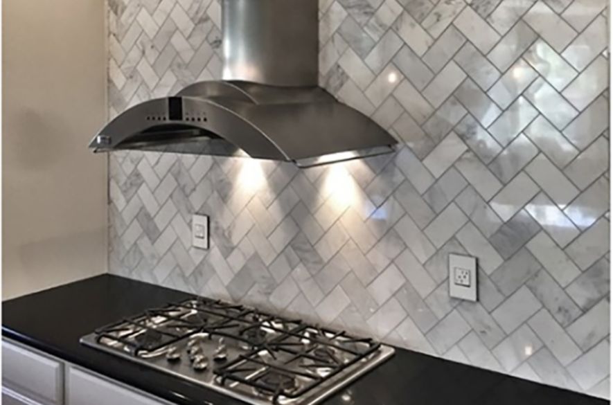 backsplash rectangle kitchen tiles. 