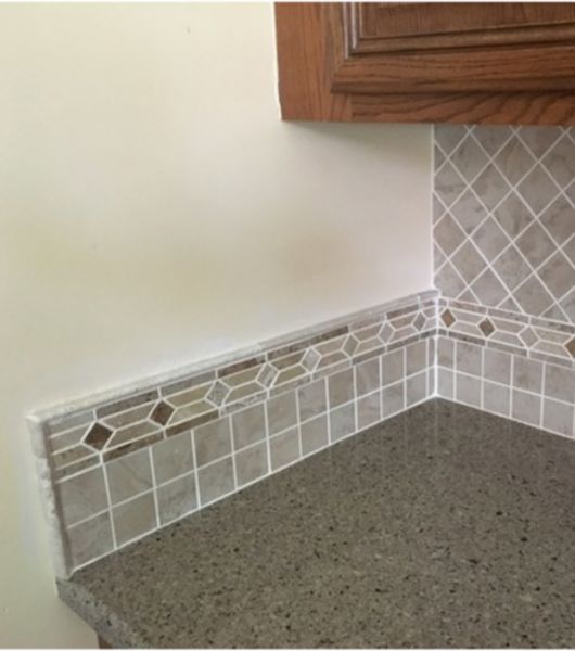 the grout tiles. 