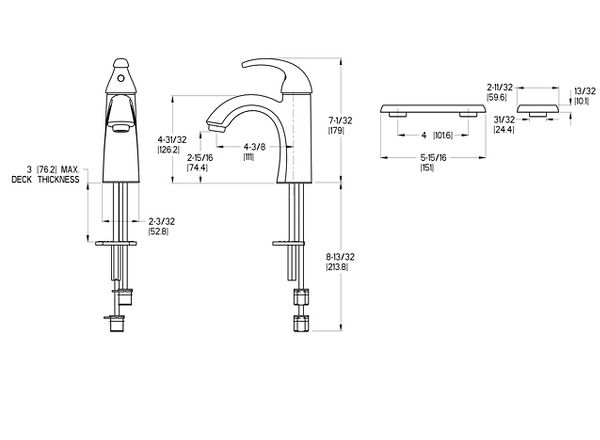 Brushed Nickel Selia Lf-042-slkk Single Control Bathroom Faucet 