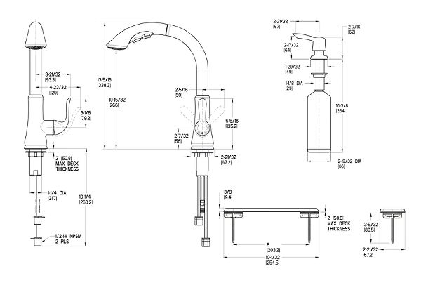 Stainless Steel Avalon LF-529-7CBS 1-Handle Pull-Down Kitchen Faucet ...