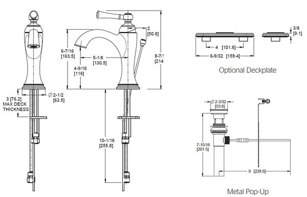 Tuscan Bronze Tisbury LG42-TB0Y Single Control Bathroom Faucet ...