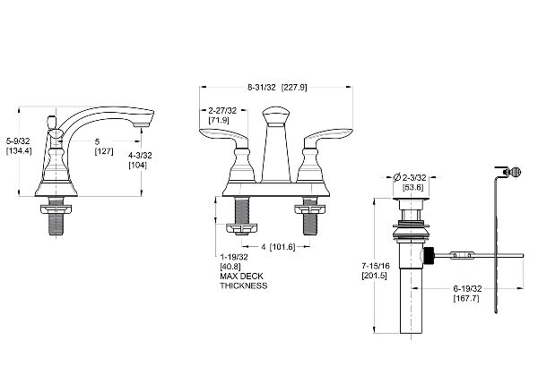 Polished Chrome Avalon Lg48 Cb1c 2 Handle 4 Centerset Bathroom Faucet Pfister Faucets 6795