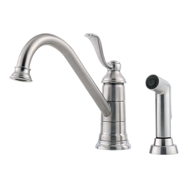 Stainless Steel Portland Lg34 4ps0 1 Handle Kitchen Faucet