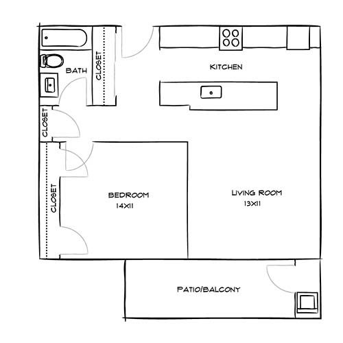 707 Leahy Apartments - Redwood City, CA  - Conifer Floor Plan