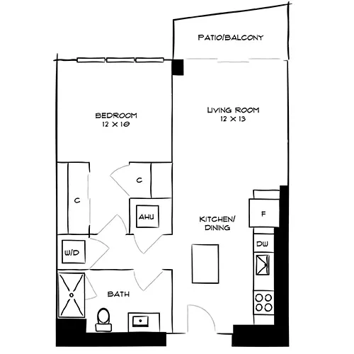 Flamingo Point - Miami, FL - The Horizon Floorplan Diagram