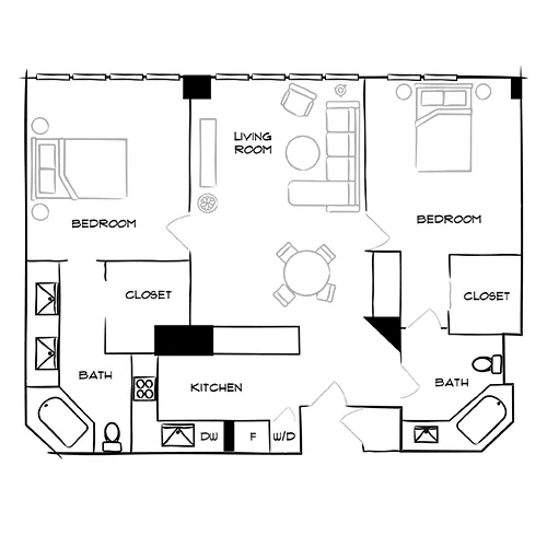 Flamingo South Beach - Miami, FL - Bay Villas 2F Premier