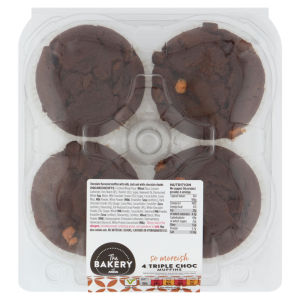 The Bakery 4 Triple Choc Muffins