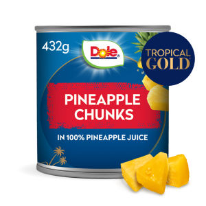Dole Tropical Gold Pineapple Chunks in Juice Fruit Pot
