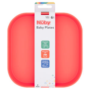 2 Baby Plates 6+m