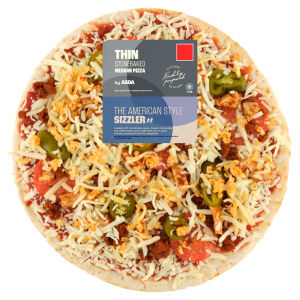 the American Style Sizzler Medium Thin Stonebaked Pizza 384g