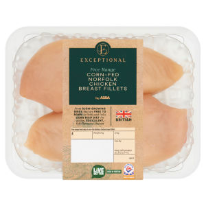 Free Range Corn-Fed Norfolk Chicken Breast Fillets (Typically 0.35KG)