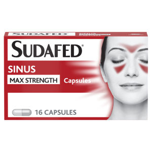 Sudafed Sinus Max Strength Capsules with Paracetamol, Caffeine, Phenylephrine 16s