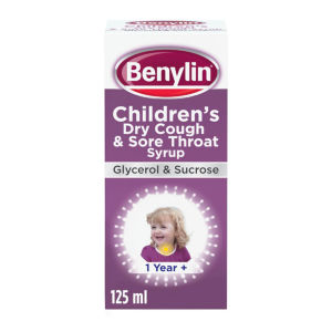 Benylin Childrens Dry Cough & Sore Throat Syrup Blackcurrant