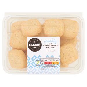 The Bakery at  20 Crumbly Shortbread Mini Bites 220g