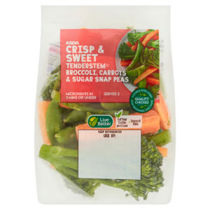 Crisp & Sweet Tenderstem Broccoli, Carrots & Sugar Snap Peas 160g