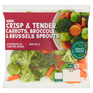 Crisp & Tender Carrots, Broccoli & Brussels Sprouts 300g