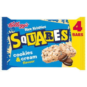 Rice Krispies Squares Cookies and Cream Flavour Snack Bars 4x34g