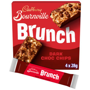 Bournville Brunch Oats Dark Chocolate Chip Cereal Bars, 4 Pack Multipack 112g (4 x 28g)