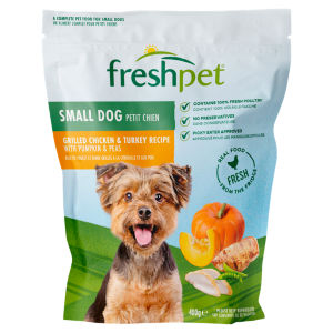 Small Dog Grilled Chicken & Turkey with Pumpkin & Peas Fresh Dog Food 400g