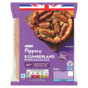 8 Peppery Cumberland Pork Sausages 454g
