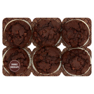 The Bakery 6 Double Choc Muffins