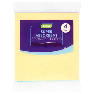 4 Super Absorbent Sponge Cloths