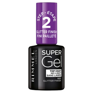 Super Gel Nail Polish Glitter Top Coat 12ml