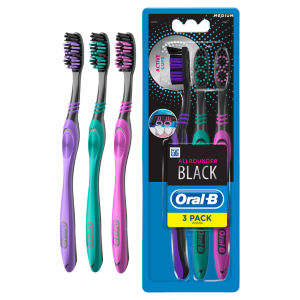 Allrounder Black Toothbrush x3