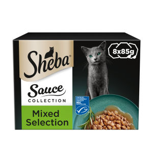 Sheba Sauce Collection Cat Pouches Fish Selection In Gravy