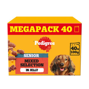 Selection Senior Wet Dog Food Mixed Selection in Jelly 40 x 100g Pouch