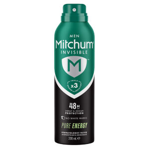 Mitchum Mens Pure Energy Antiperspirant Deodorant 200Ml