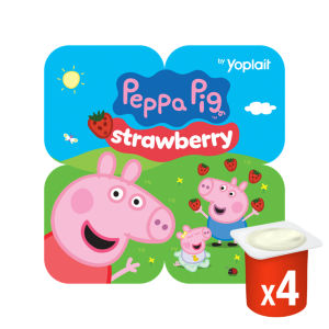 Peppa Pig Kids Strawberry Yoghurt Pots 4x85g