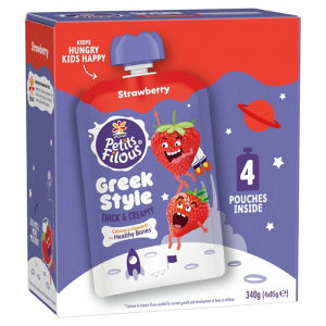 Petits Filous Kids Greek Style Strawberry Yoghurt Pouch