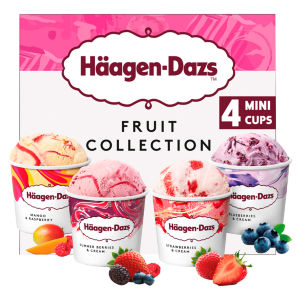 Haagen-Dazs Fruit Mini Cups Ice Cream 4X95ml