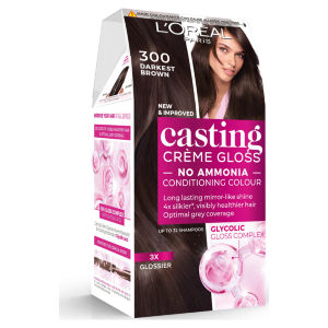 Casting 300 Darkest Brown: No Ammonia, glossy, 3x glossier, 4x silkier, healthier hair colour.