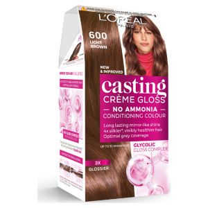 Casting 600 Dark Blonde: No Ammonia, glossy, lasts 32 washes, for healthier hair.