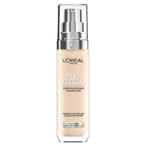 L'Oreal Paris Foundation True Match Liquid Foundation 1N Ivory with Hyaluronic Acid & SPF 16 30ml