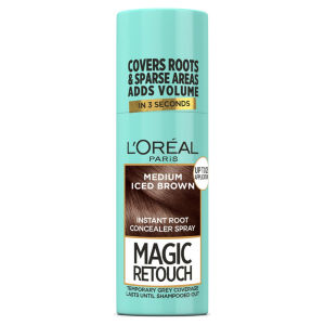 Magic Retouch Medium Iced Brown Temporary Instant Root Concealer Spray 75ml