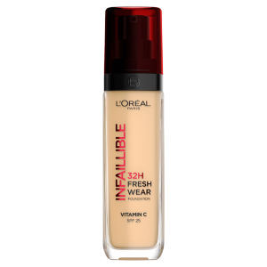L'Oreal Paris Foundation, Infallible 32H Fresh Wear Foundation, Shade 125 Natural Beige 9g