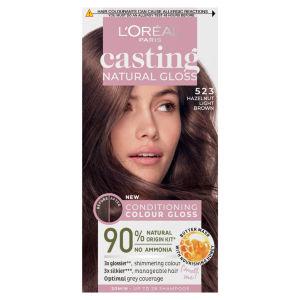 Natural Gloss 5.23 Brown Caramel: No Ammonia, glossy, lasts 32 washes, 3x glossier, 4x silkier.