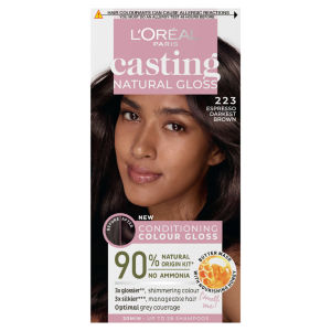 Natural Gloss 2.23 Brown Espresso: No Ammonia, glossy, lasts 32 washes, 3x glossier, 4x silkier.